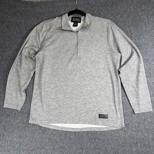 Eddie Bauer pullover Women's Large Gray 1/2 Zip Long Sleeve Ebtek